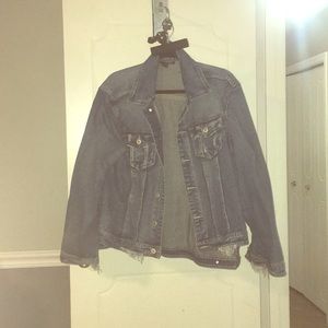 Distressed Blue Jean Jacket